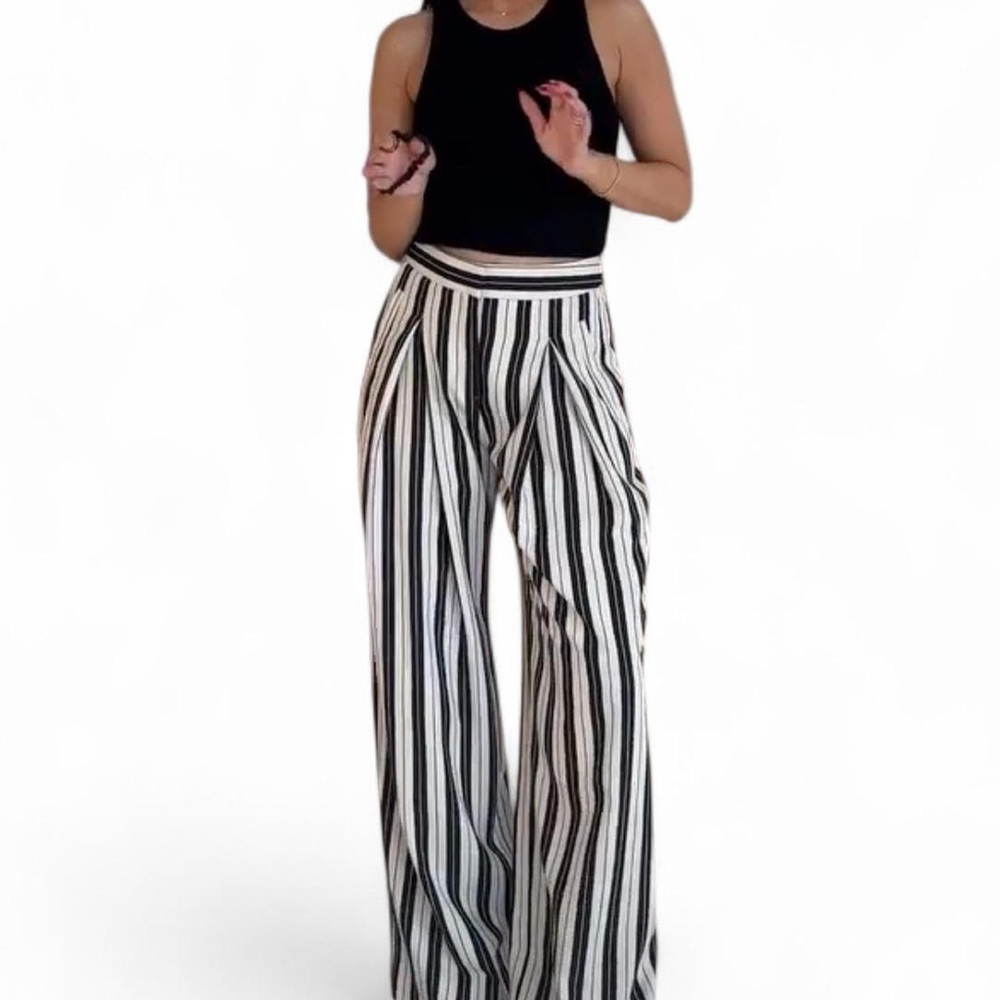 ME+EM Fluid Stripe Pants